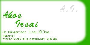 akos irsai business card